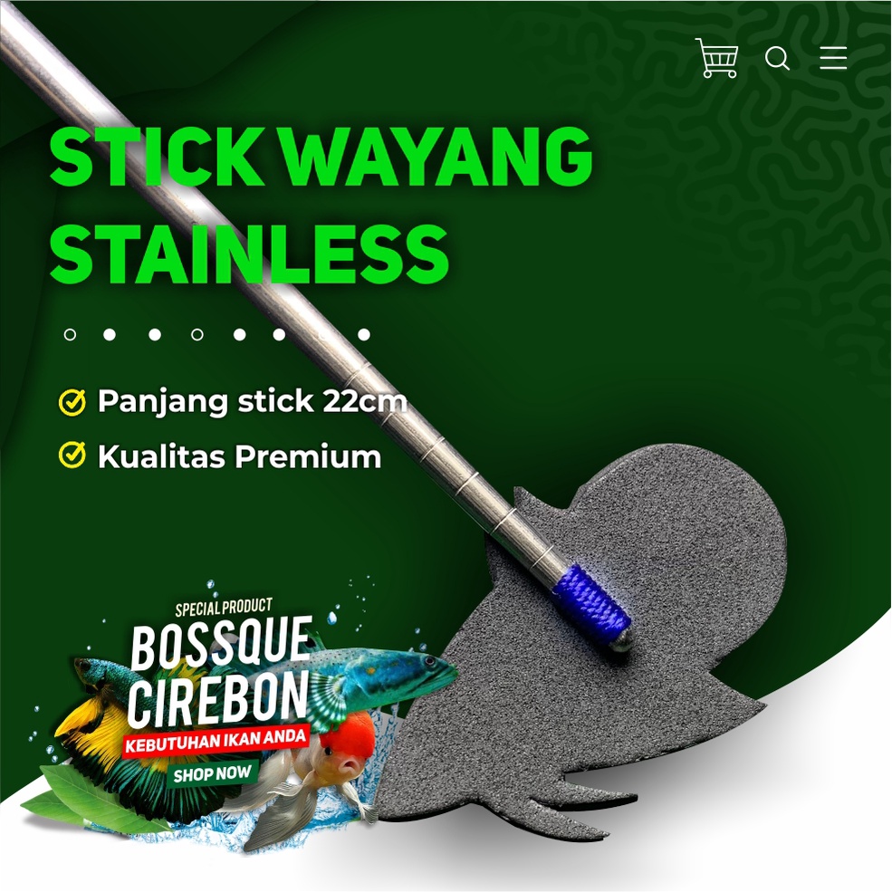 Stick Wayang Stanlies Variasi Handle Jantur Mental Stick Ikan Cupang Alat Pelatih Mental Ikan