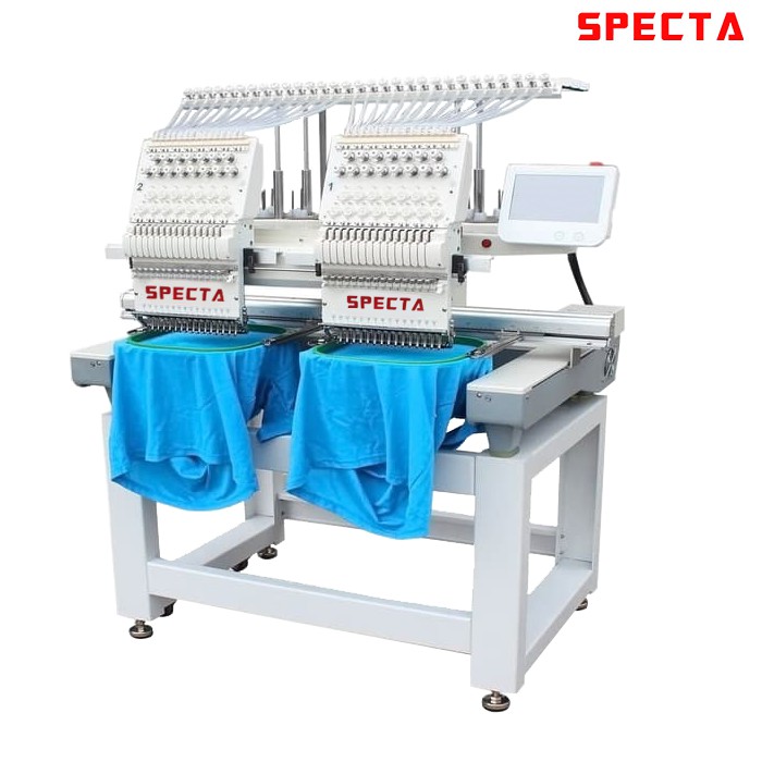 BOOKING UNIT V-TECH MESIN BORDIR KOMPUTER SPECTA | EMBROIDERY MACHINE 2 KEPALA 12 JARUM