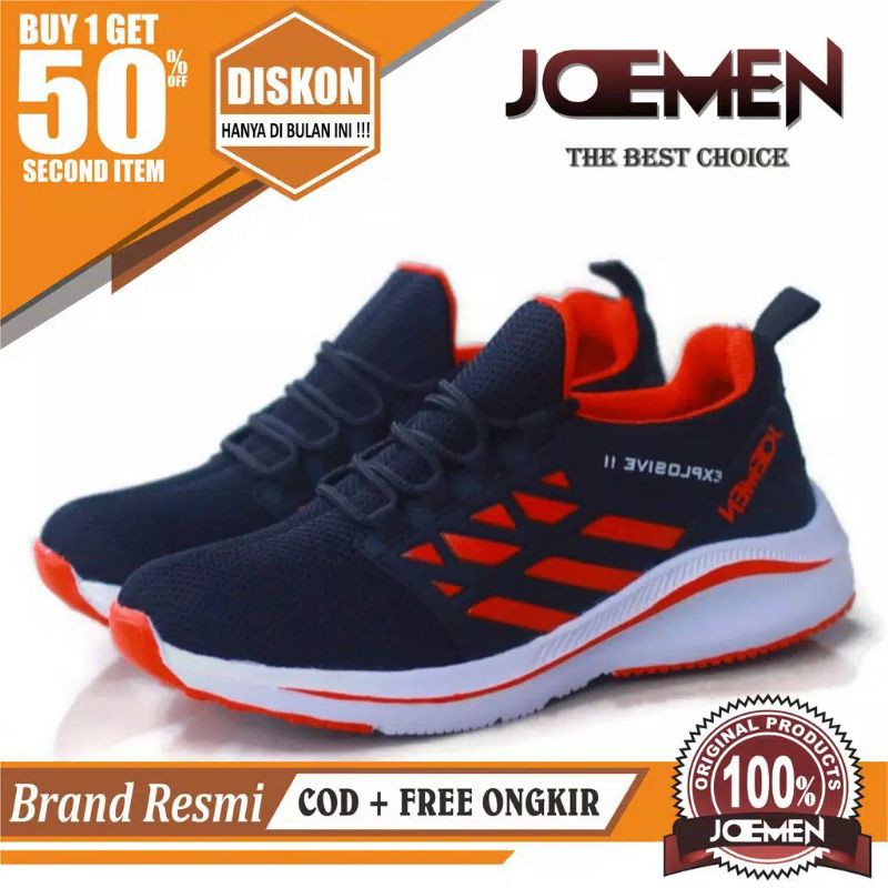 JOEMEN Sepatu Sneakers Keren Terbaru Kekinian Jalan Jalan Jogging Olahraga Pria Wanita Import