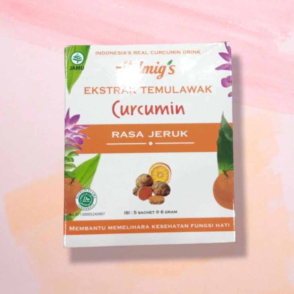 

HELMIG'S EKTRAK TEMULAWAK CURCUMIN RASA JERUK 5 SACHET @6GRAM