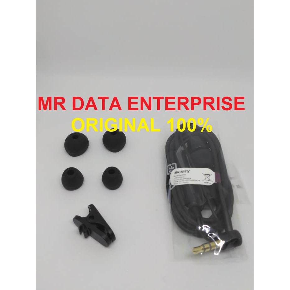 Headset Earphone Handsfree Sony Xperia MH750 MH-750 Original 100 - Hitam