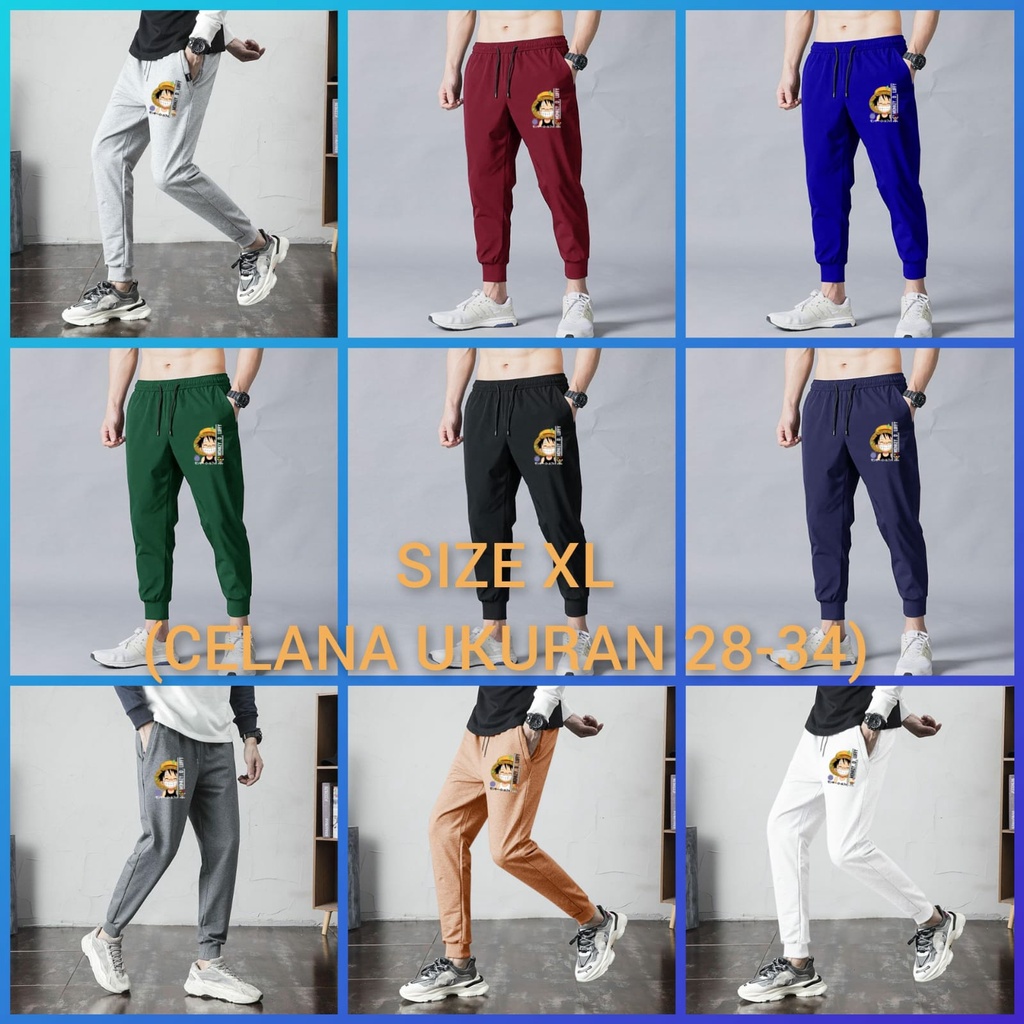 BISA COD/JHOSE/CELANA JOGGER LUFFY NYENGIR/JOOGER TEBAL/UNISEX