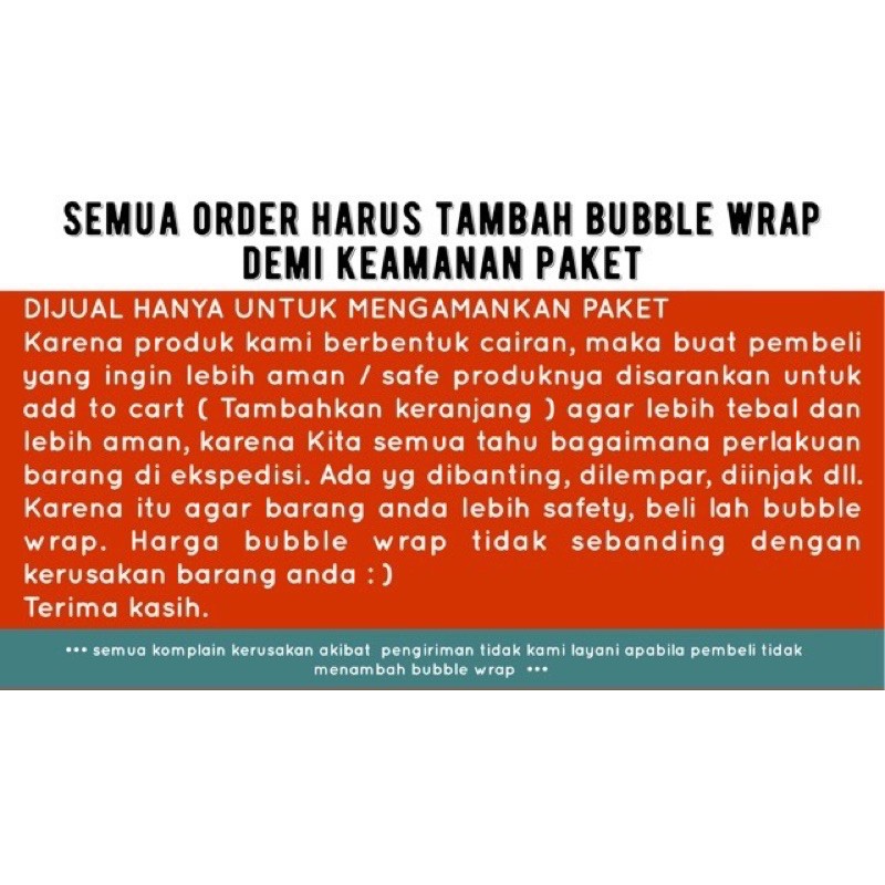 BUBBLE WRAP TAMBAHAN / EXTRA BUBBLE WRAP TEBAL AGAR PAKET AMAN DAN SAFETY