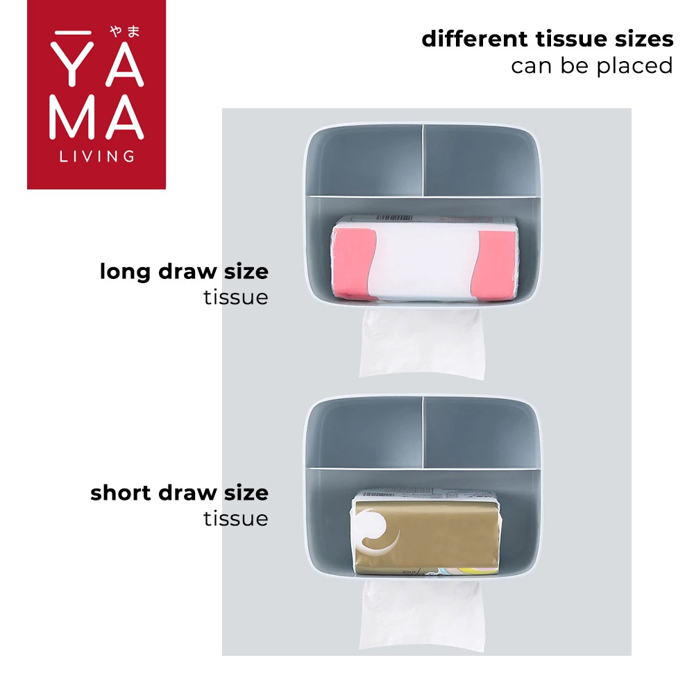 YAMA GYUKA Storage Tissue Box Kotak Tempat Tisu Penyimpanan Multifungsi