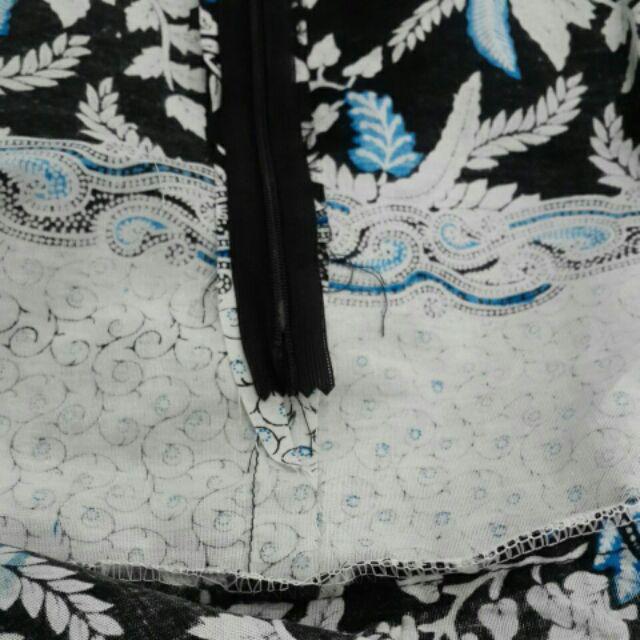 Batik Couple Keluarga Sania Ruffle Ori Ndoro Jowi Dnt Blarak Biru