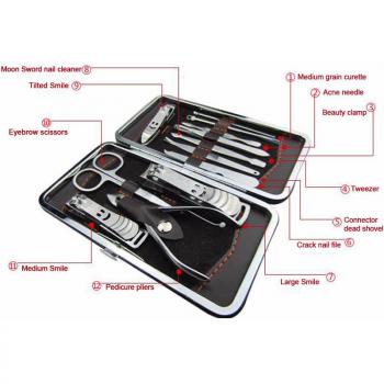 Alat Nail Art Set Manicure Pedicure 12 PCS Biutte.co