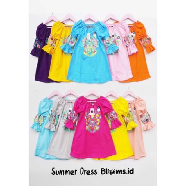 dress anak blooms.id usia 2-8th/ dress summer blooms/ baju dress anak/ dress cantik anak blooms id