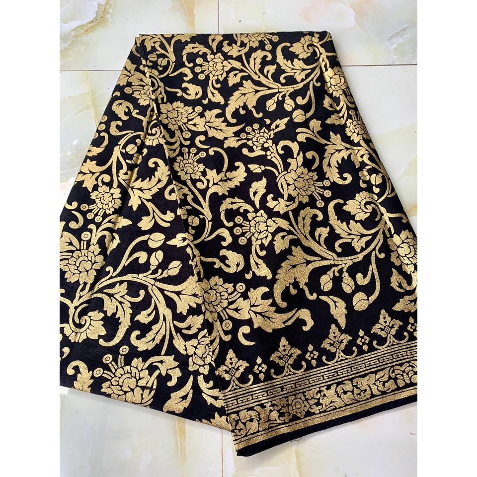 Kain batik printing prada gold motif lengkap kain batik meteran bahan baju kain meteran batik