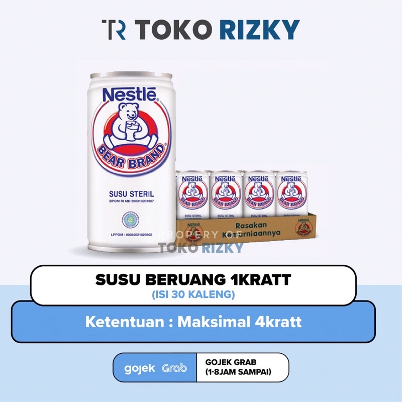 TOKO RIZKY -Nestle Bear Brand | Susu Beruang 1 dus 1karton |15kaleng 30kaleng | Susu beruang enak 18
