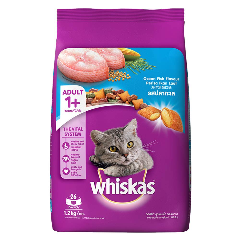 Whiskas Ocean Fish Adult 1,2Kg Dry Food 1,2Kg Makanan Kucing 1,2Kg