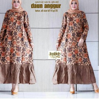 Hot Promo Ori  Naura  Gamis  terbaru 2021 parang cape Gamis  