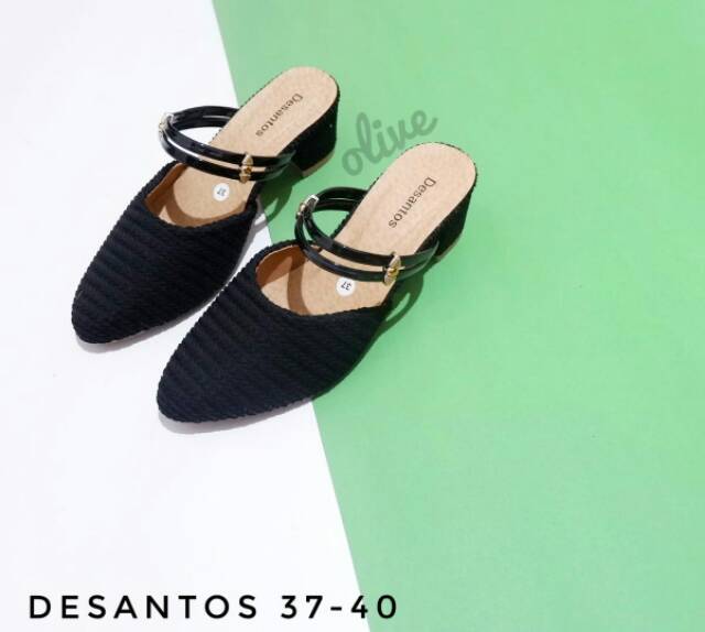 Desantos sandal/sepatu high heels rajut cantik by Olive