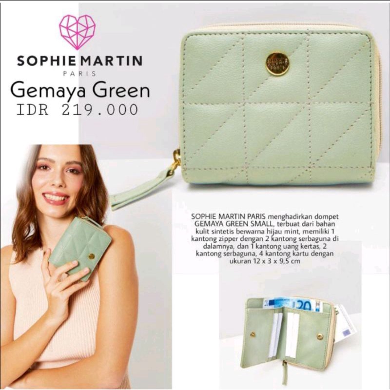 DOMPET KECIL GEMAYA GREEN SOPHIE MARTIN