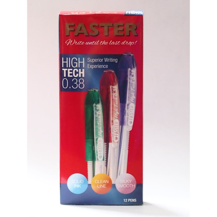 

CODE537 Ballpoint/ Pulpen Faster 0.38 Sign Pen ,0.38mm isi 12 pcs - Black
