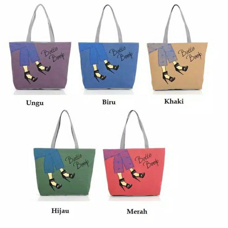 BETTY BOOP CANVAS TOTE BAG