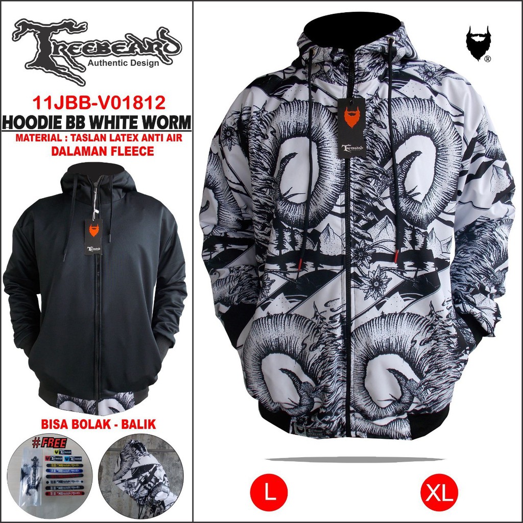 JAKET PARASUT BULAK BALIK TREEBEARD ORIGINAL