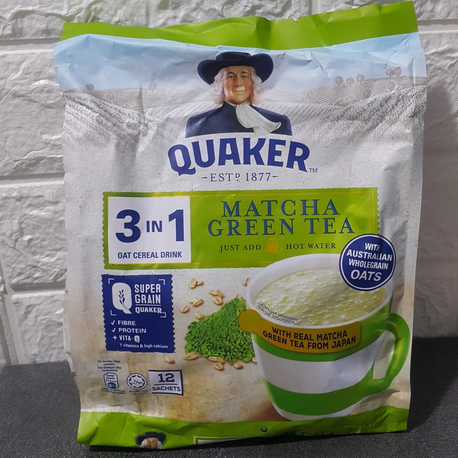 Jual Quaker 3 in 1 Matcha Green Tea Oat Sachet Shopee Indonesia