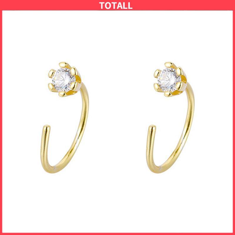 COD Anting Zirkon Temperamen Fashion Wanita Tidur Gratis Melepas Anting-Anting Trendi Yang Indah-Totall