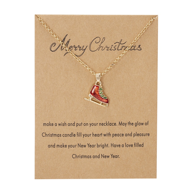 Fancyqube 2022 Kalung Choker Hias Liontin Pohon Natal Santa Claus Snowman Dan Lonceng Untuk Dekorasi