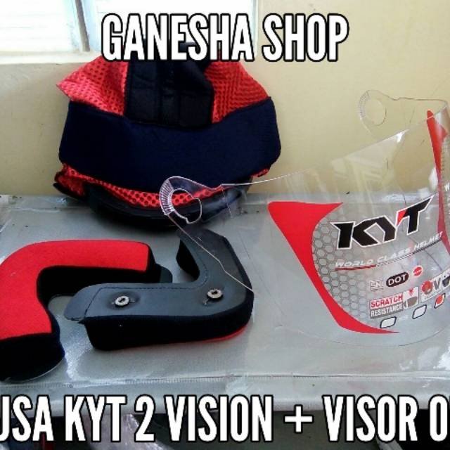 BUSA HELM KYT 2 VISION KANCING BESI & KACA HELM ORIGINAL KYT 2 VISION