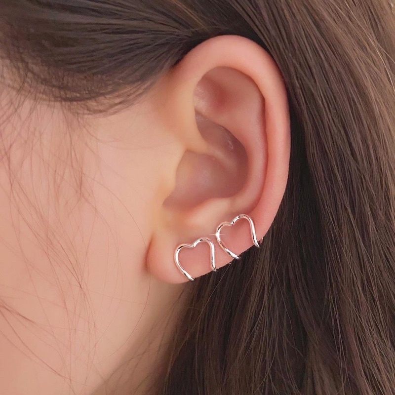 Ark.co - HEART earcuff anting klip hati love minimalis