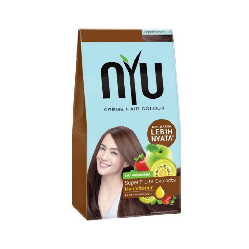 NYU CREME HAIR COLOUR PEWARNA RAMBUT/ CAT RAMBUT NATURAL (TANPA AMONIA) BPOM ini