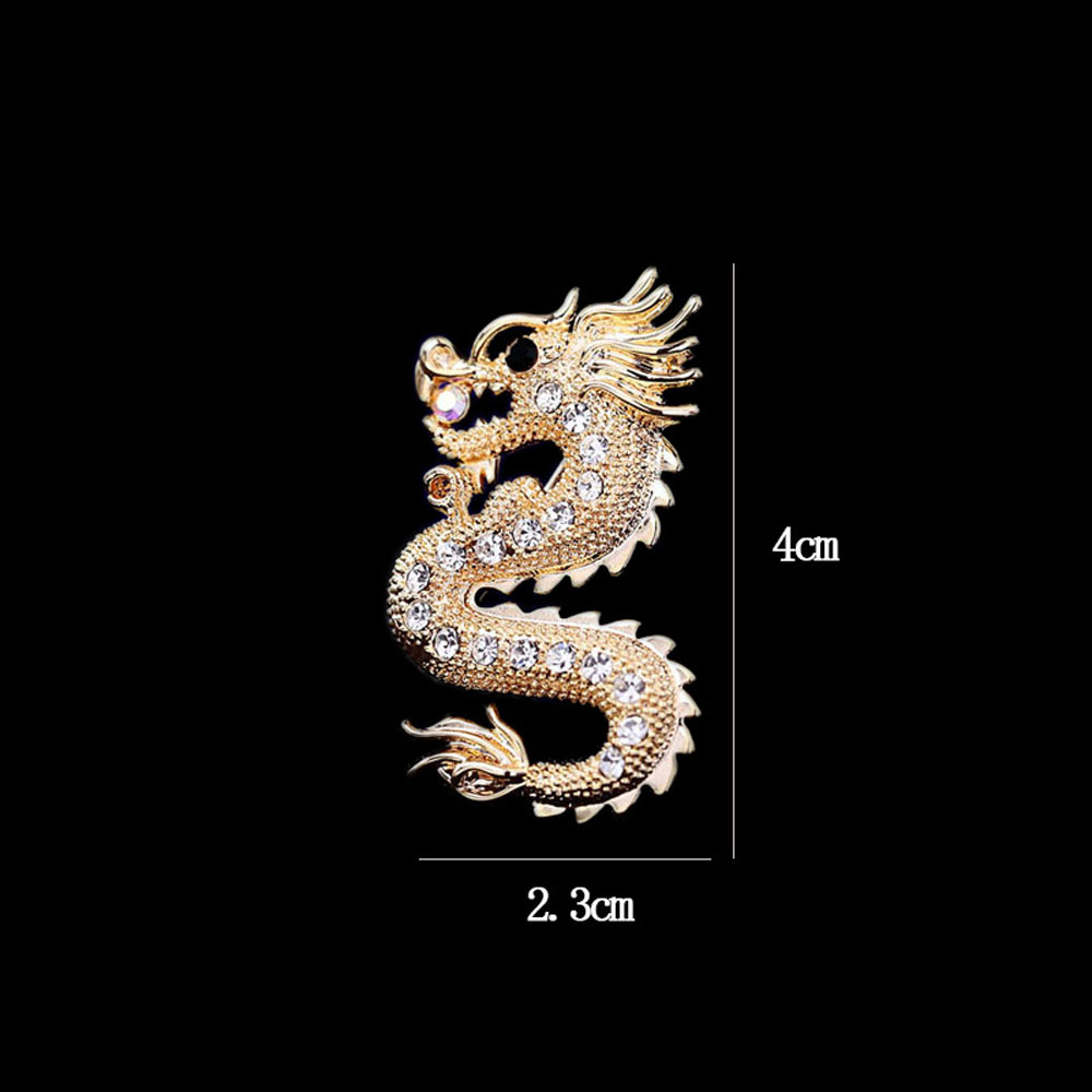 MXBEAUTY Fashion Corsage Vintage Suit Accessories Brooch Pins Gift 1 pcs Badge Retro Men's Dragon Jewelry/Multicolor