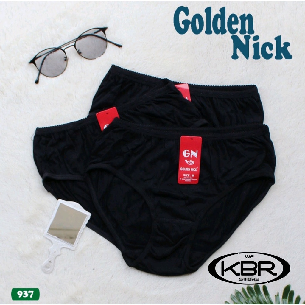 ( 6 ) Pcs - CD Golden Nick 937 hitam / celana dalam cewek / dalaman cewek / kbr store