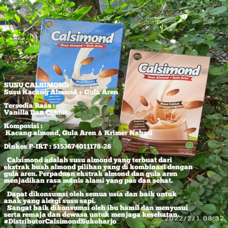 

Susu Almond rendah kalori/Asi Booster&Susu Diet CALSIMOND 200gram