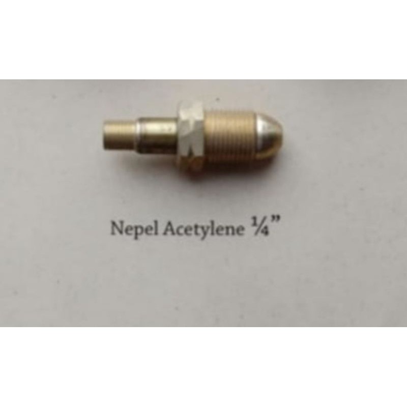 Nepel Tabung Gas Acetylene 1/4 Kuningan