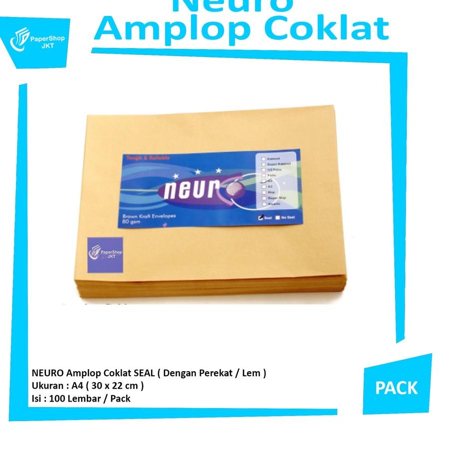 

Best! Neuro Amplop Coklat A4 - SEAL 30 x 22 cm Pack 한