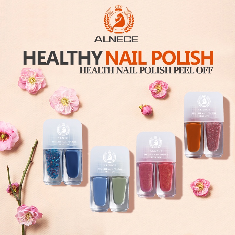 ALNECE 15 warna/ kutek 2in1 /kutek halal / kutek peel off /Nail Polish/Perawatan Kuku/muslimah Cat Kuku