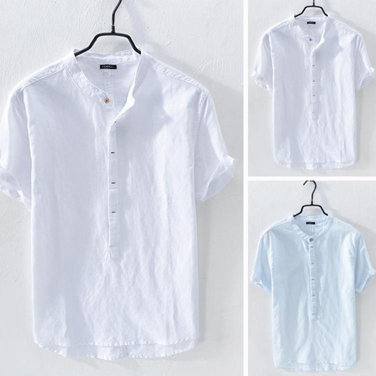 Modern Kemeja Leisure Premium Cotton Linen Merk Quways