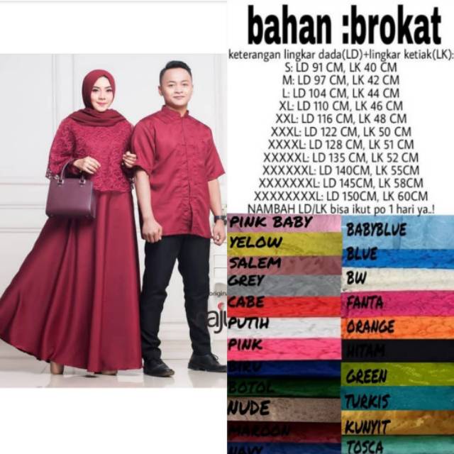 Zami couple brukat sarimbit suami istri jumbo Bigsize