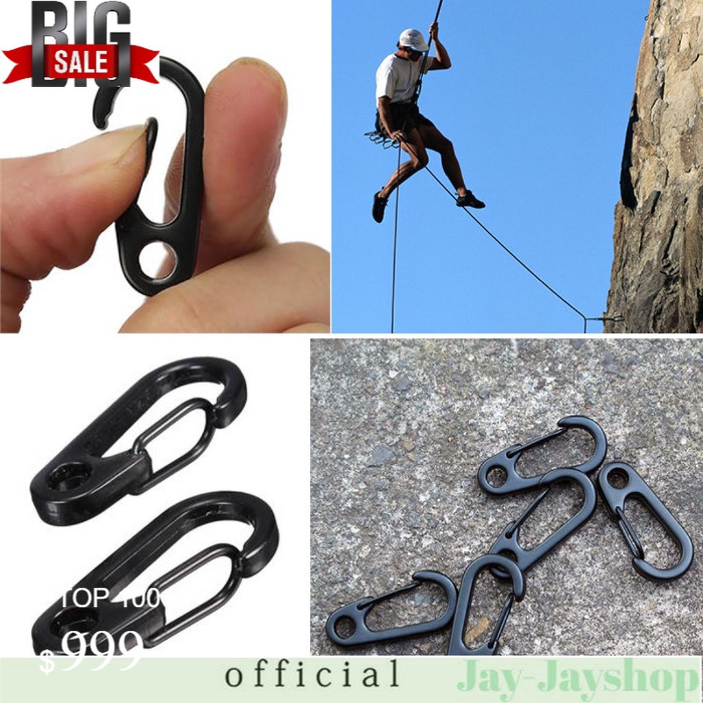 Mini D-type Buckle Hanging Carabiner Keychain EDC Alat Bantu Tali B36