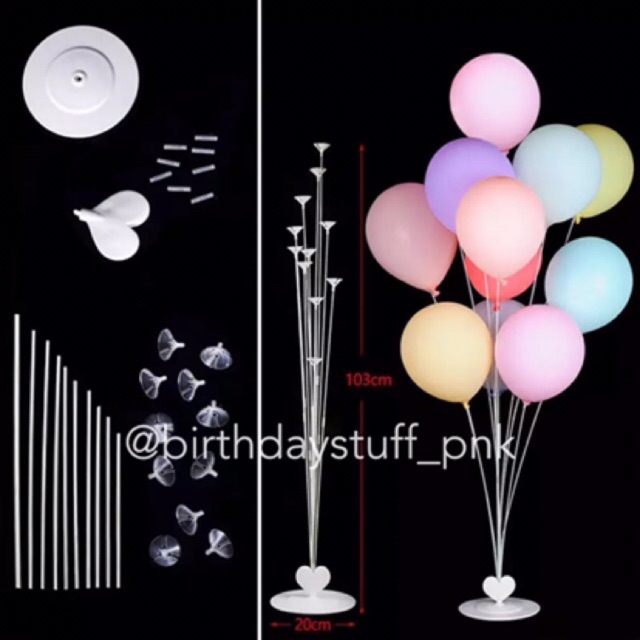 Stand Balon Besi Tinggi 1M / Stand Balon Ulang Tahun / Stand Balon Dekorasi 1M
