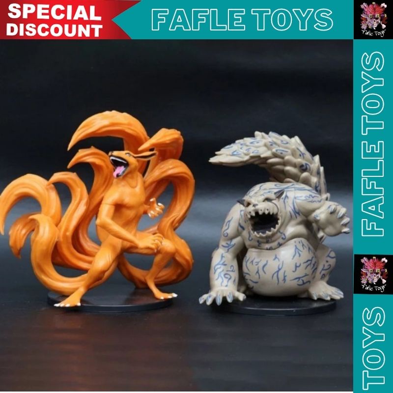 Pajangan Naruto Kyubi dan Sukaku / Figure jincuriki Kyubi dan Sukaku / Statue jinchuriki Kyubi / act