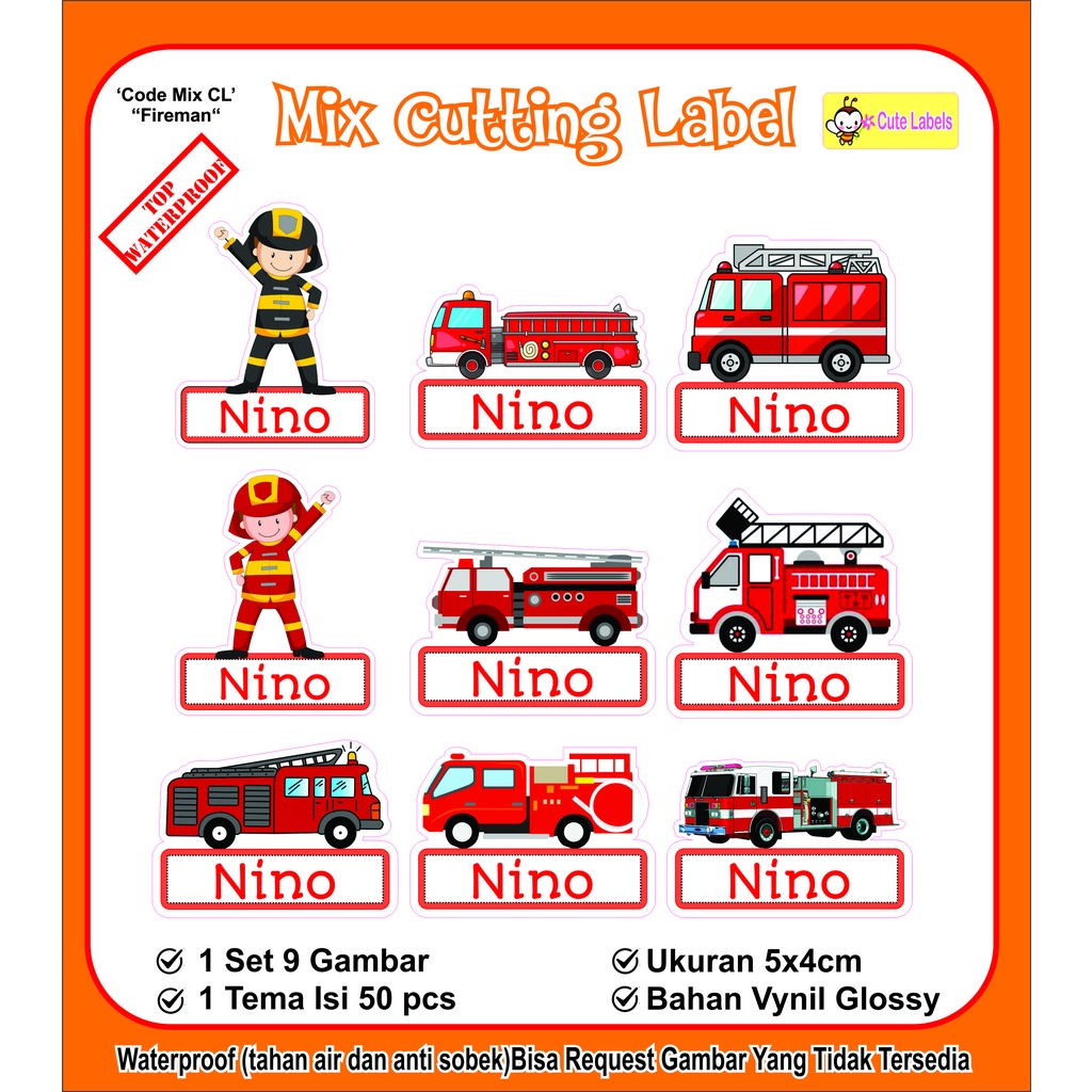 

Mix Cutting Label FIREMAN