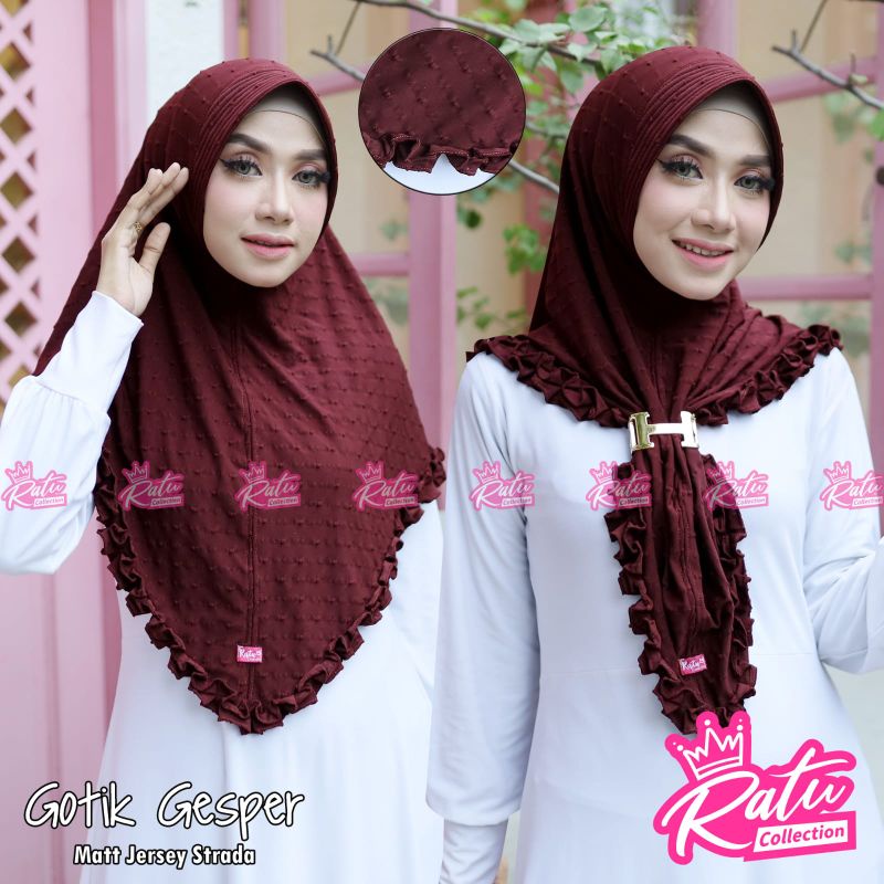 [COD] Gotik Gesper Strada Hijab Instan by Elfa
