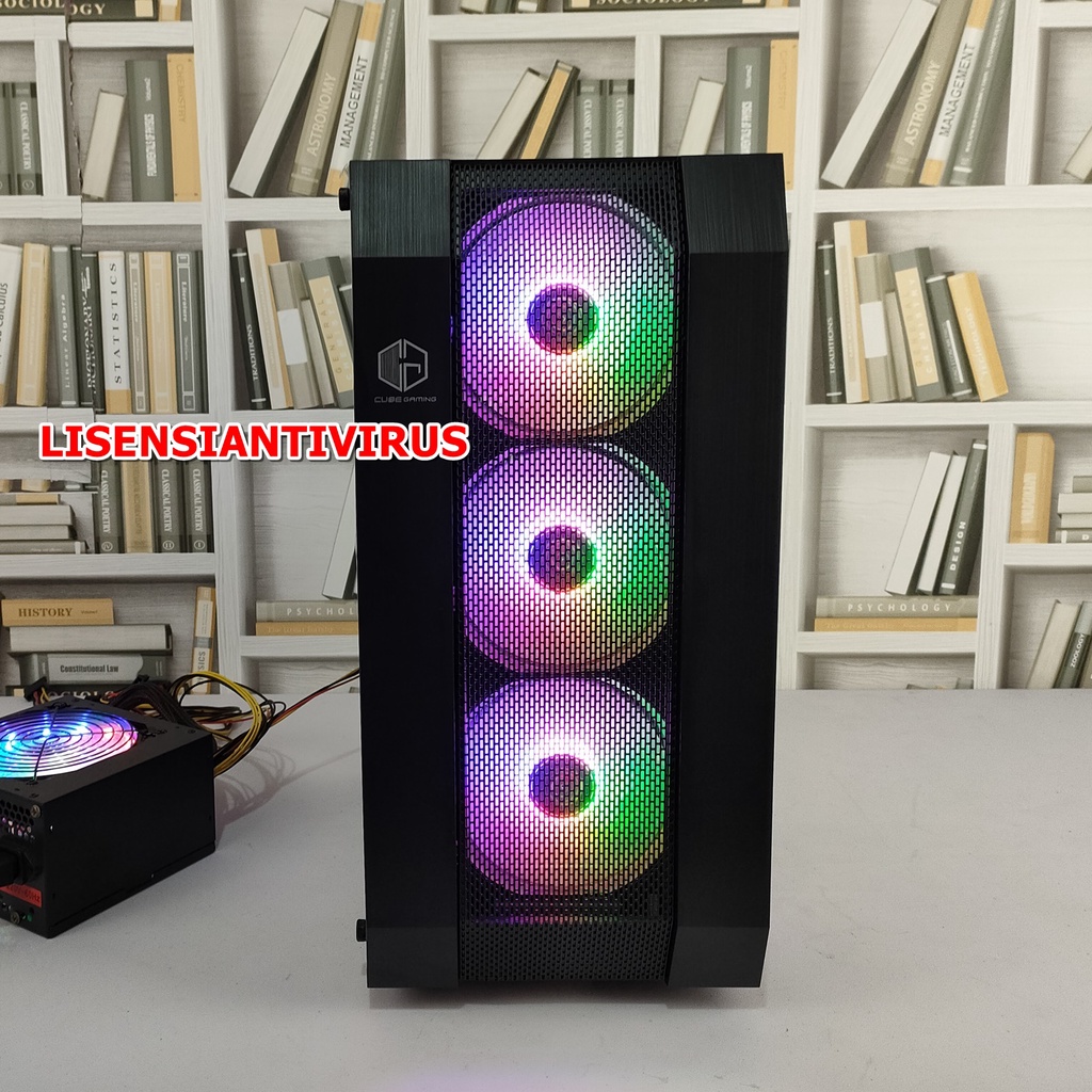 Casing CubeGaming CUBE GAMING FRINS Include 3 Fan RGB Tempered Glass