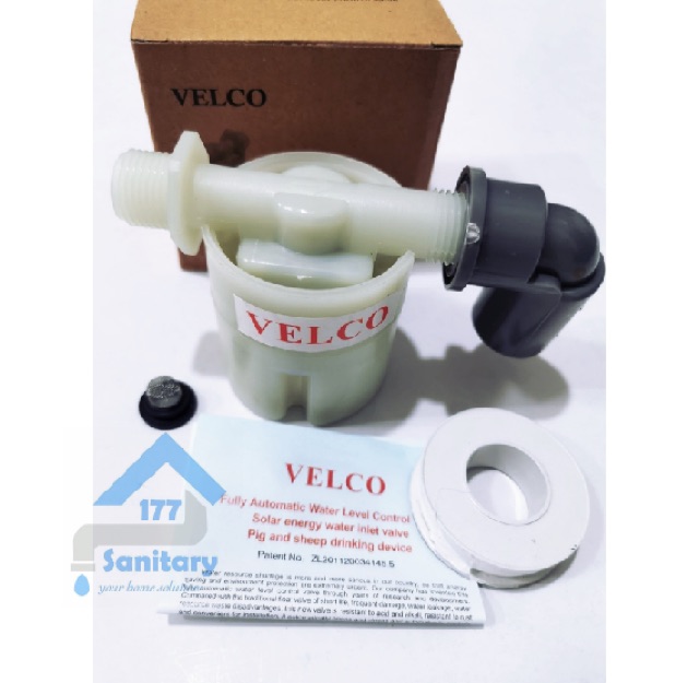 Paket kran velco + knie + sealtape - kran otomatis invelco serba guna pelampung tangki toren