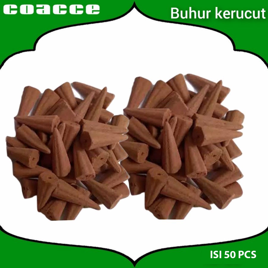 BUHUR BUKHUR KERUCUT KAYU GAHARU ISI 50 PC I DUPA ARAB KERUCUT I PENGHARUM RUANGAN