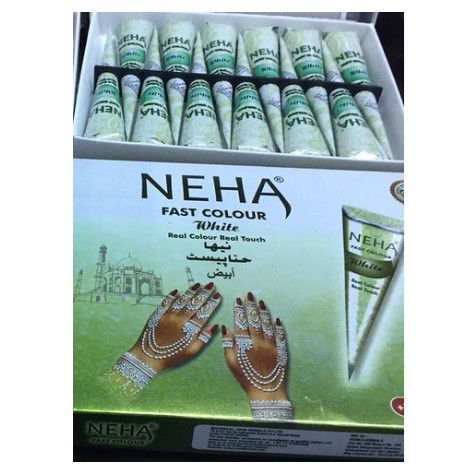 

Neha White Henna Body Paint Hena Putih Cone