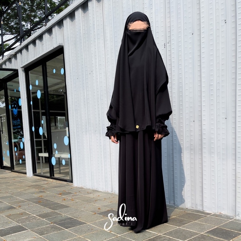 Abaya Fursan Silk Sultan / Safira set Abaya/ French Khimar Fursan Silk