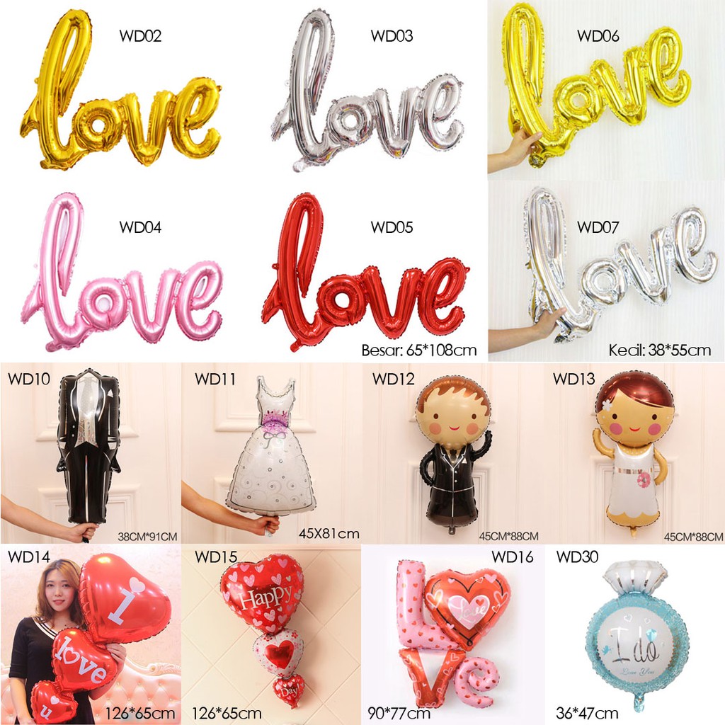 BALON FOIL TEMA WEDDING 1 BRIDE TO BE ENGAGEMENT KARAKTER KARTUN MIX BALON FOIL MURAH