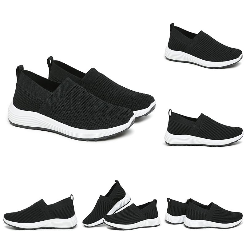 [GROSIR][COD] SEVEN_DAY SEPATU RAJUT SLIP ON WANITA OLAHRAGA TANPA TALI SPORT SHOES HITAM A-667