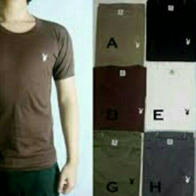 Kaos playboy pria original (kaos press body)