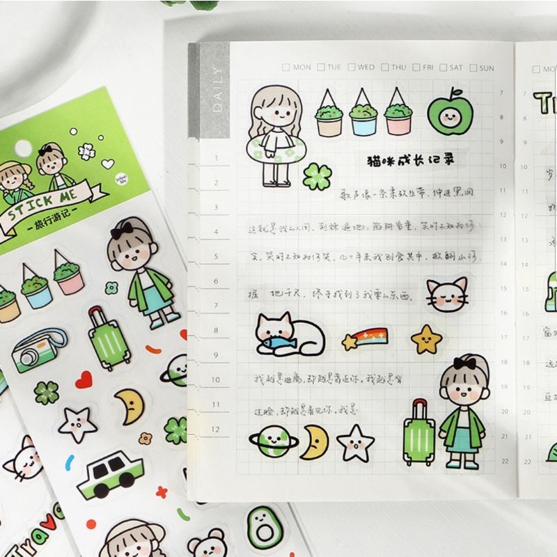 

Stiker DIY | Tempelan Aestetic | Sticker Korea Lucu