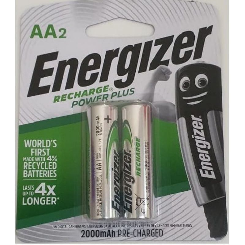 Baterai Energizer Rechargeable (Isi Ulang) AA Power Plus 2000mAh