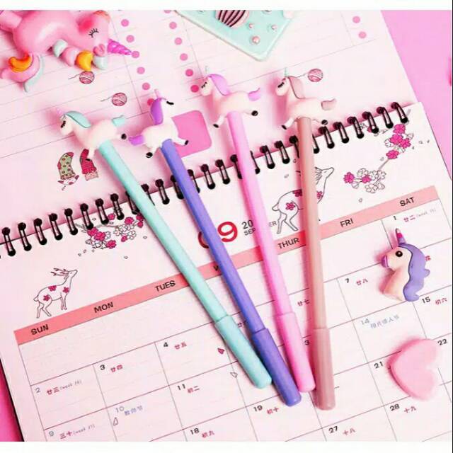 

PULPEN KARAKTER UNICORN PEN PENA ALAT TULIS LUCU